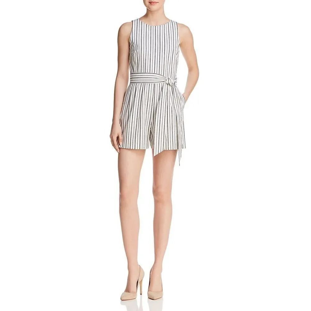 Alice + Olivia Melaine Striped Romper